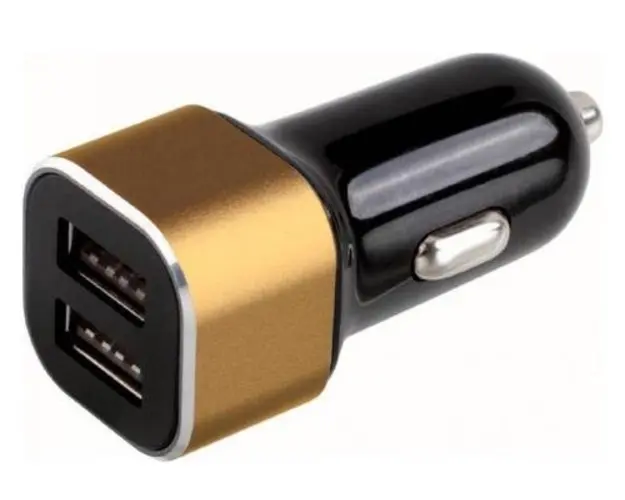 Incarcator Auto Clip Sonic TEA181D, 2 porturi USB (Auriu)