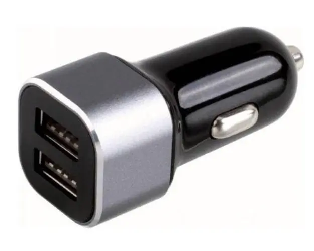 Incarcator Auto Clip Sonic TEA181D, 2 porturi USB (Argintiu)