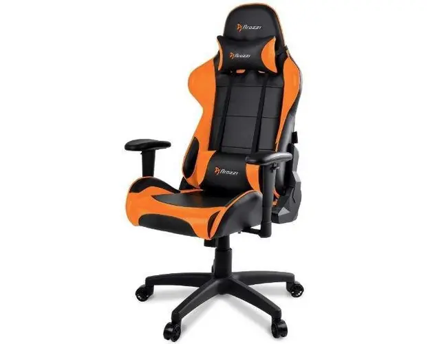 Scaun Gaming Arozzi Verona V2, reglabil (Negru/Portocaliu)