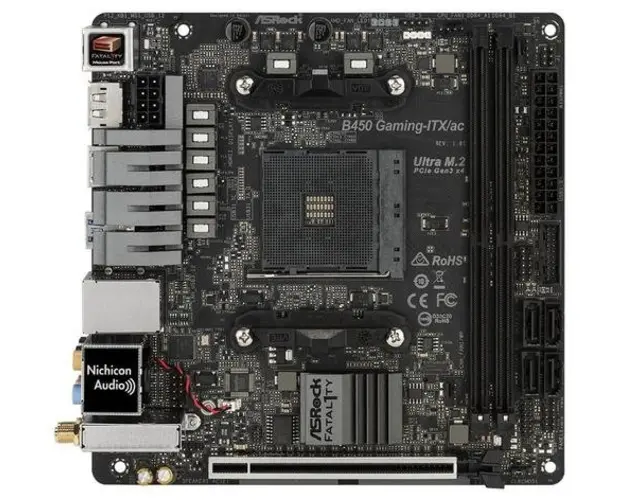Placa de baza ASRock Fatal1ty B450 GAMING-ITX/AC, AM4, DDR4