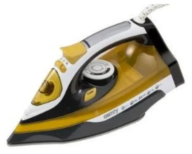 Fier de calcat Camry CR 5029, 2400 W, Calcare verticala, Anticalcar, Autocuratare (Alb/Galben)