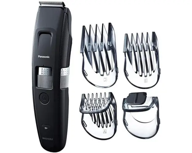 Aparat de tuns barba Panasonic ER-GB96-K503, 4 accesorii, Lavabil (Negru)