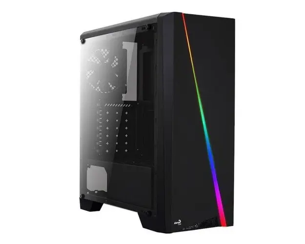 Carcasa Aerocool CYLON RGB, MidTower, Iluminare RGB (Negru)