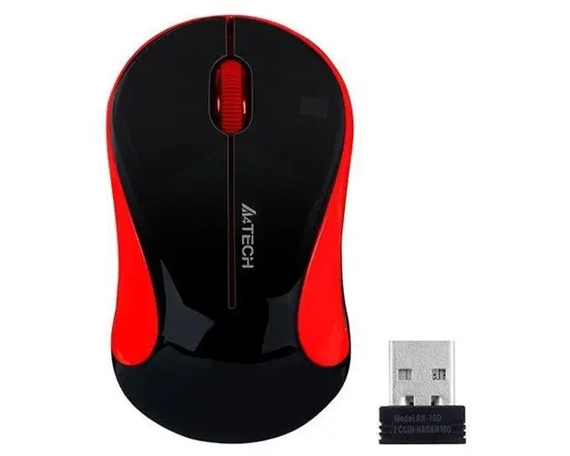 Mouse Wireless Optic A4Tech V-Track G3-270N-1, USB, 1000 DPI (Negru/Rosu)