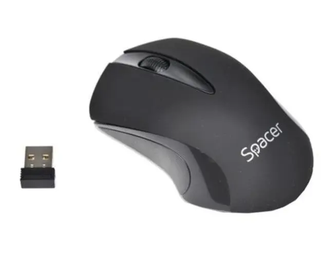 Mouse Wireless Spacer SPMO-W12, Optic, 1000 DPI (Negru)