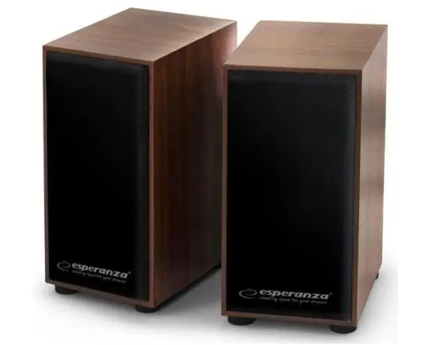 Boxe Esperanza EP122 Folk, 2.0, 2 x 3 W (Negru/Maro)