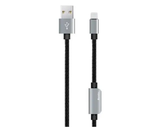 Cablu adaptor Benks D20 6948005943882, Lightning audio, 1.2 m (Gri)