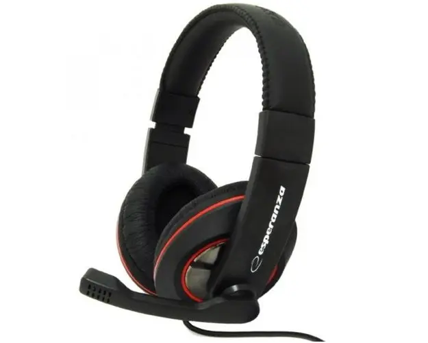 Casti Stereo Esperanza EH118, Microfon (Negru/Rosu)