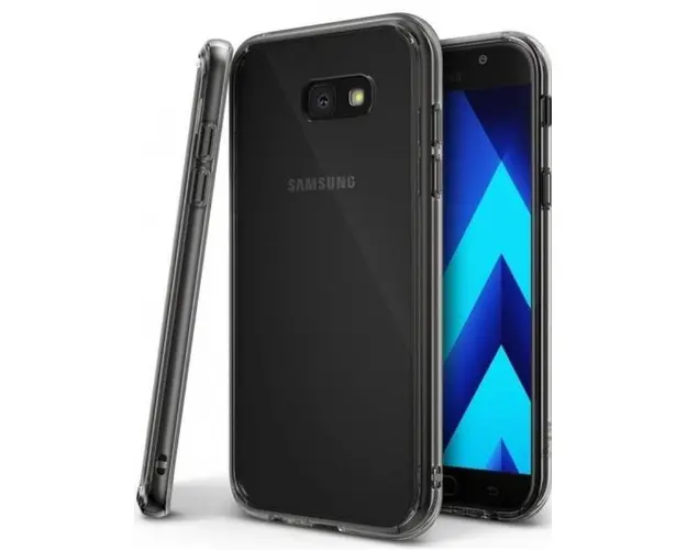 Protectie spate Ringke FUSION SMOKE BLACK pentru Samsung Galaxy A7 2017 + BONUS folie protectie display Ringke (Negru/Fumuriu)