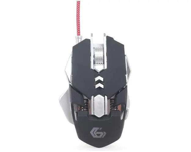 Mouse Gaming Optic Gembird MUSG-05, 4000 DPI, USB (Negru/Argintiu)