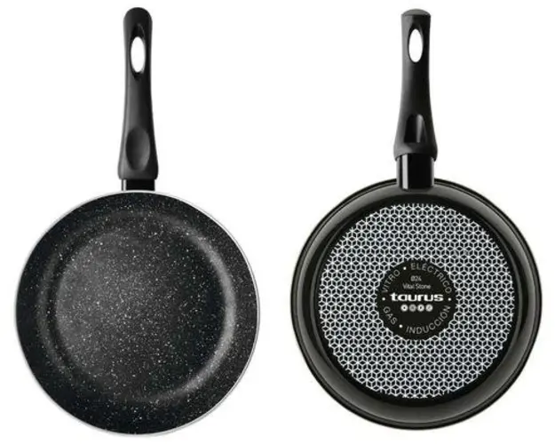 Tigaie Taurus Vital Stone 26, Diametru 26 cm, Acoperire ceramica (Negru)