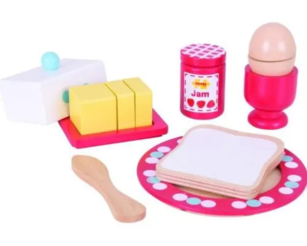 Set mic dejun din lemn BigJigs BJ615