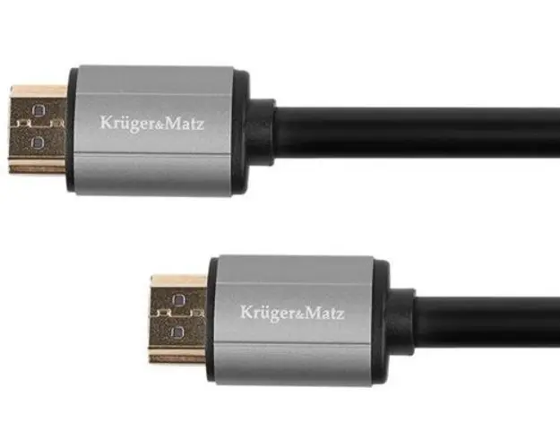 Cablu Kruger&Matz KM1208, HDMI-HDMI, 5 m, Versiunea 2.0 (Negru/Argintiu)