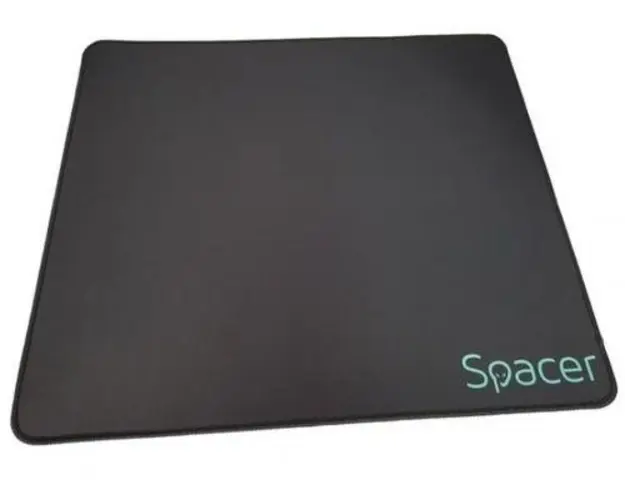 Mouse Pad Gaming Spacer SP-PAD-GAME-L, 400 x 450 x 3 mm, spuma din cauciuc natural + tesatura (Negru)