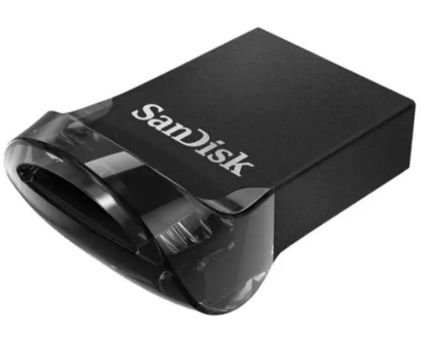 Stick USB SanDisk Ultra Fit, 64GB, USB 3.1 (Negru)