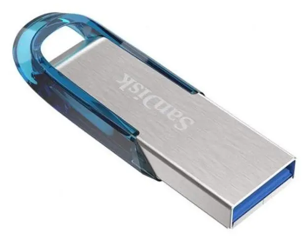 Stick USB SanDisk Cruzer Ultra Flair, 32GB, USB 3.0 (Albastru/Argintiu) 