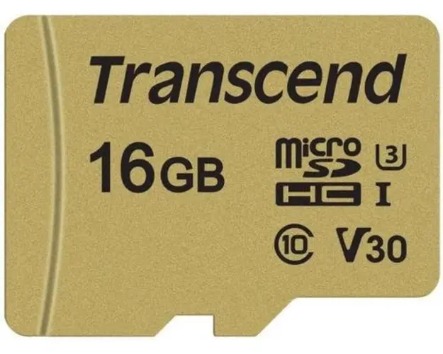 Card de memorie Transcend USD500S, microSDHC, 16 GB, 95 MB/s Citire, 60 MB/s Scriere, Clasa 10 UHS-I U3 + Adaptor