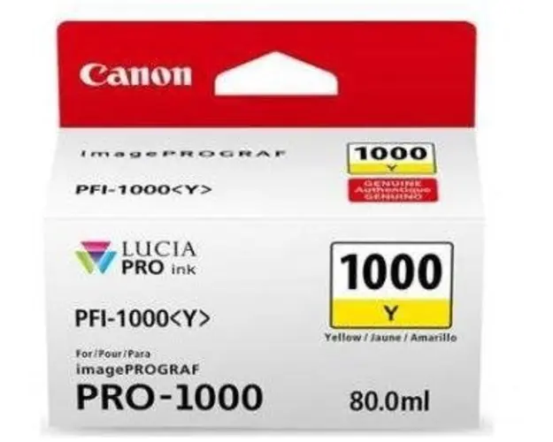 Cartus Cerneala Canon PFI-1000Y, 80 ml (Galben)