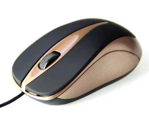 Mouse Media-Tech Plano, 800 DPI, Optic (Negru/Auriu)