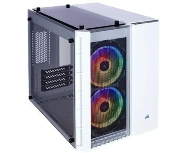 Carcasa Corsair Crystal 280X RGB, MicroATX (Alb) 