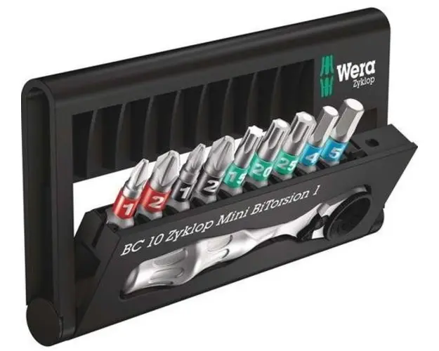 Set 9 varfuri asortate + clichet WERA 5057418001