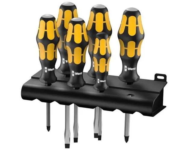 Set 6 surubelnite mecanice de impact + suport WERA 5018282001