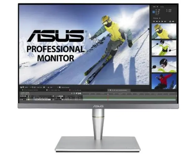 Monitor IPS LED ASUS 24.1inch PA24AC, WUXGA (1920 x 1200), HDMI, DisplayPort, Pivot, Boxe, 5 ms (Argintiu)