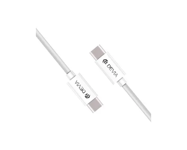 Cablu de date Devia Istyle DVCABISTMAC12W, Type-C - Type-C, 2 m (Alb)
