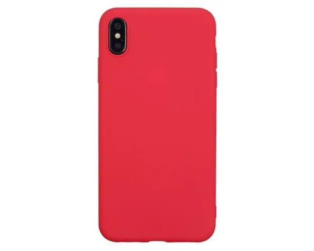Husa Protectie Spate Just Must Silicon Candy pentru iPhone XS Max (Rosu)