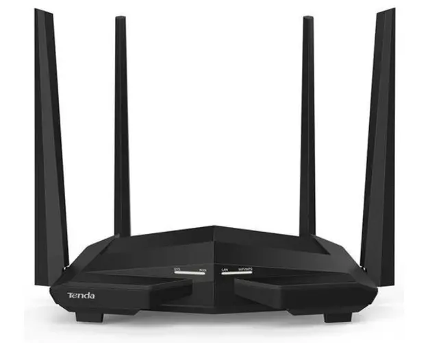 Router Wireless Tenda AC10, Gigabit, Dual Band, 1200 Mbps, 4 Antene externe (Negru)