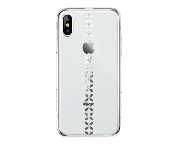 Protectie Spate Devia Lucky Star DVLSIP58SV pentru iPhone X (Transparent/Argintiu)