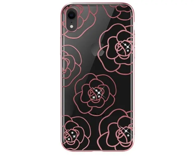 Protectie Spate Devia Camellia DVCCIP61RG pentru iPhone XR (Roz/Auriu)