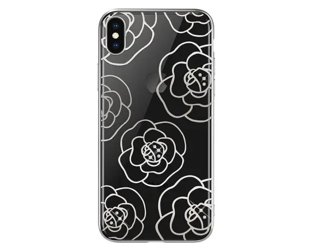 Protectie Spate Devia Camellia DVCCIP65SV pentru iPhone XS Max (Argintiu)