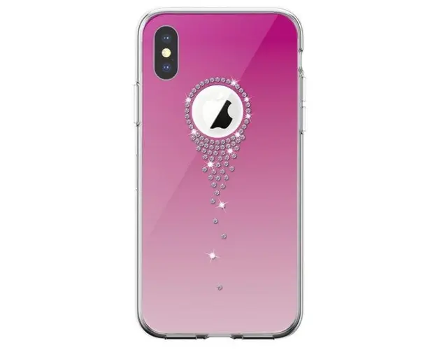 Protectie Spate Devia Angel Tears DVATIP65GR pentru iPhone XS Max (Roz)