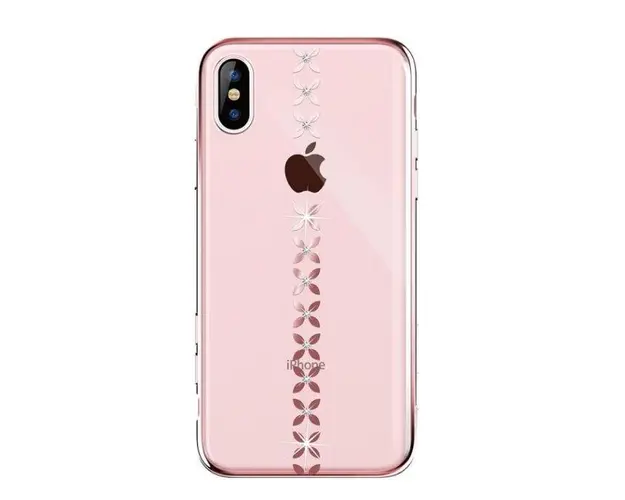 Protectie Spate Devia Lucky Star DVLSIP58RG pentru iPhone X (Roz/Auriu)