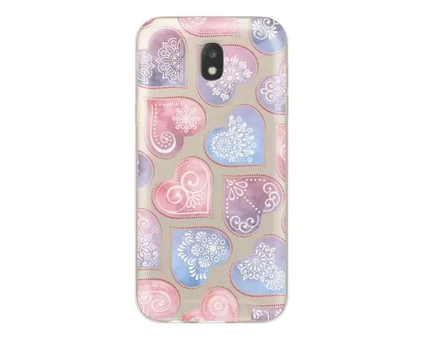Protectie Spate Lemontti Art Hearts pentru Samsung Galaxy J5 2017 (Multicolor)