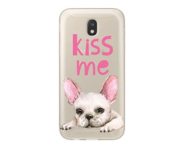 Protectie Spate Lemontti Art Pug KissLMSAJ530M28 pentru Samsung Galaxy J5 2017 (Multicolor)