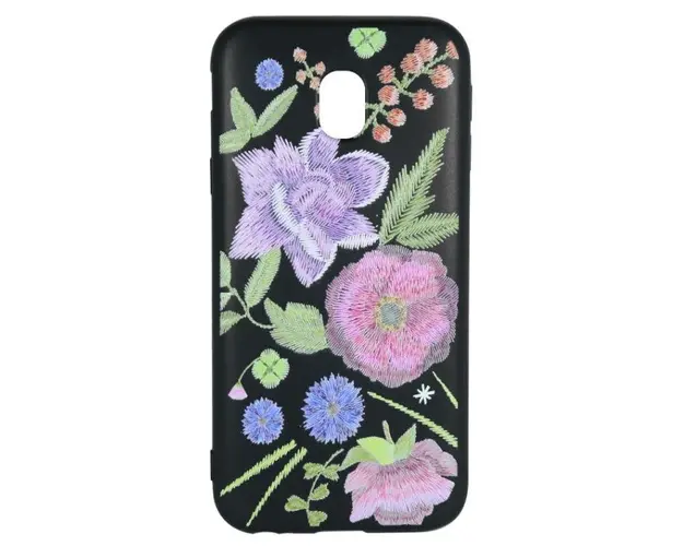 Protectie Spate Just Must Printed Embroidery Flowers JMPEJ317FL pentru Samsung Galaxy J3 2017 (Multicolor)