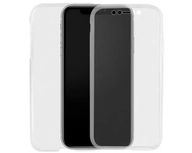 Protectie Spate Lemontti LEMHFCIPHXSTR pentru iPhone X + Protectie Fata (Transparent)