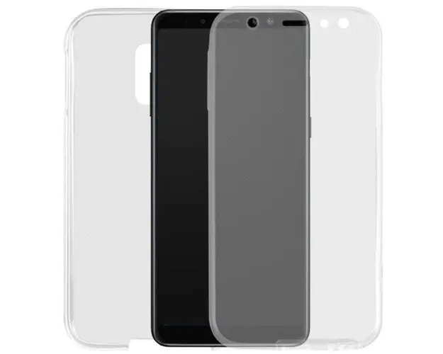 Protectie Spate Lemontti LEMHFC360A618PTR pentru Samsung Galaxy A6 Plus 2018 + Protectie Fata (Transparent)