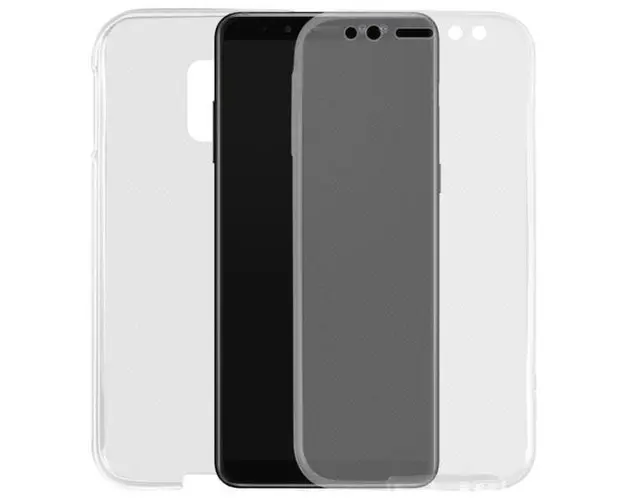 Protectie Spate Lemontti LEMHFC360A8PTR pentru Samsung Galaxy A8 Plus 2018 + Protectie Fata (Transparent)
