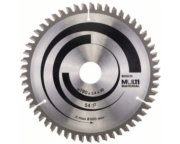Panza fierastrau circular Bosch Multi Material, 190x30x1.8 mm, 54 dinti, calitate standard