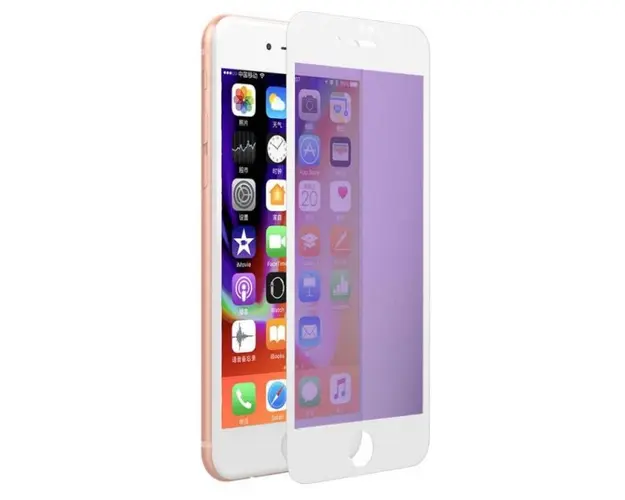 Folie Protectie Sticla Securizata Devia Eagle Eye 2 Anti-BlueRay DVEABIPH8PWH pentru iPhone 8 Plus / 7 Plus + Folie Spate (Transparent/Alb)