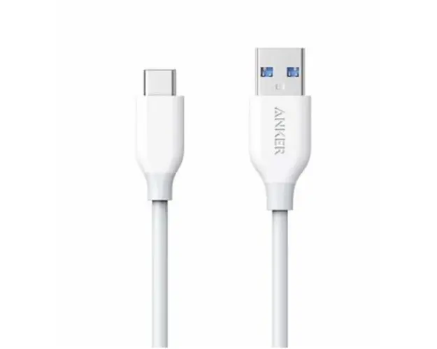 Cablu de date Anker PowerLine Premium A8163021, USB-C - USB 3.0, 0.9 m (Alb)