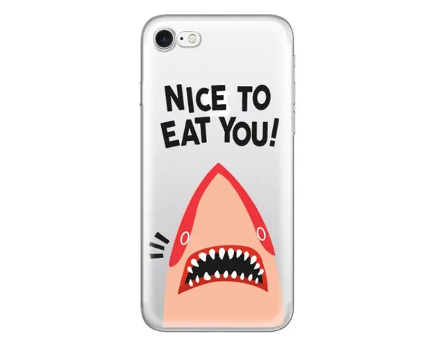 Protectie Spate Lemontti Art Nice To Eat You LEMHSP7NEY pentru iPhone 8 / 7 (Multicolor)