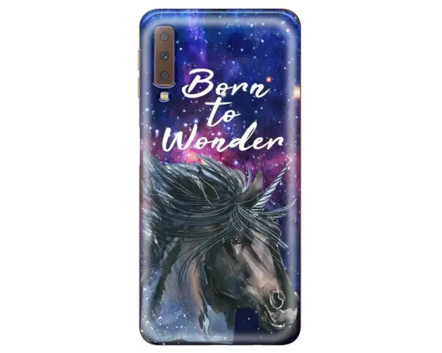 Protectie Spate Lemontti Art Born To Wonder LEMHSPA718BTW pentru Samsung Galaxy A7 2018 (Multicolor)