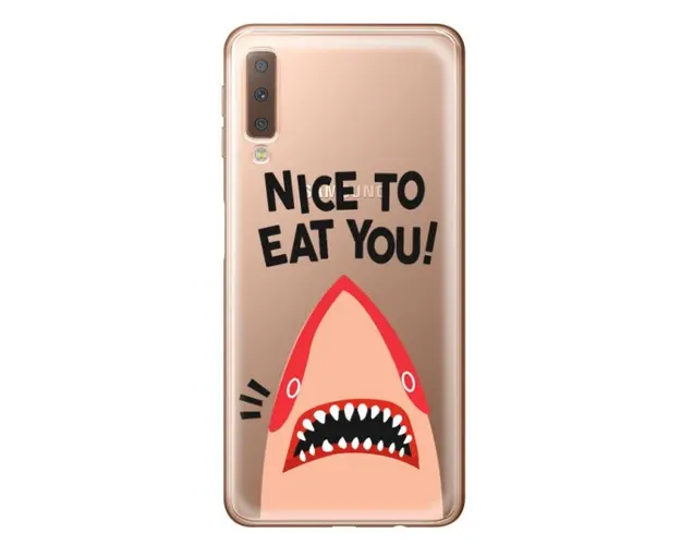 Protectie Spate Lemontti Art Nice To Eat You LEMHSPA718NEY pentru Samsung Galaxy A7 2018 (Multicolor)