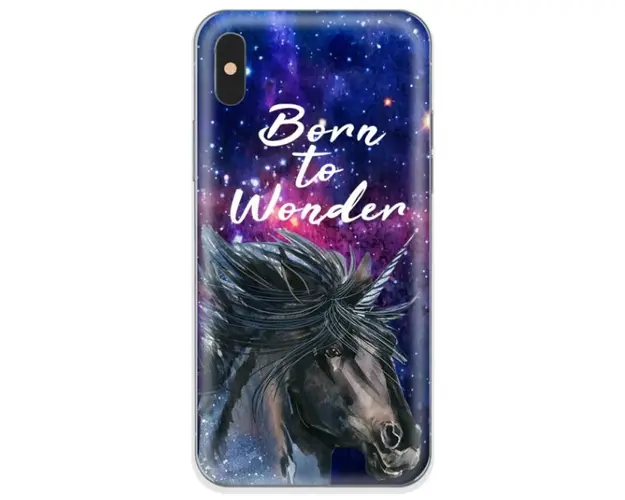 Protectie Spate Lemontti Art Born To Wonder LEMHSPXSBTW pentru iPhone X (Multicolor)