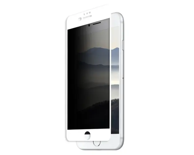 Folie Protectie Sticla Temperata Eiger 3D Privacy EGSP00162 pentru iPhone 8 plus / 7 plus / 6s plus (Transparent/Alb)