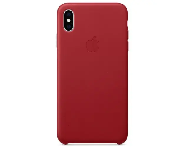 Protectie Spate Apple Leather MRWQ2ZM/A pentru iPhone XS Max (Rosu)